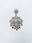 Quadrant Crystal Pendant - Rhodium White Gold