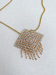 Dangling Radiant Parallelogram Pendant - 18k Yellow Gold