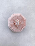 Vintage Hourglass Ring - 18k Rose Gold, White Diamond