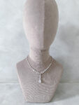 Oval Pear Garden Necklace - Rhodium White Gold