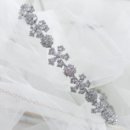 Flower Paradise Headband - Rhodium White Gold