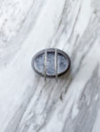 Simple Paved Hoop Earrings - Rhodium White Gold