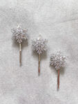 Snowflakes Pin Set - Rhodium White Gold (3 pcs)