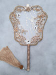 Sapphire Treasure Garden Fan - Gold
