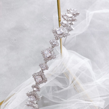 Modern Radiance Headband - Rhodium White Gold