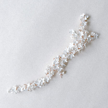 Clay Flower Lily Simple Branch Belt/Hairvine - Gold