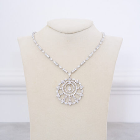 Domicile Necklace - Rhodium White Gold