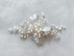 Extravagant Shells Extra Long Brooch - White Silver