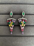 Pythagoras Ear Jackets - Black Rhodium, Rainbow