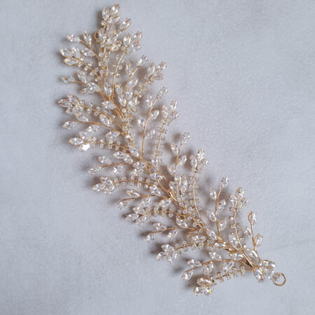 Lux Leaves Side Hairvine - Gold