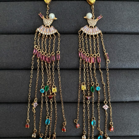 Rio Earrings - 18k Yellow Gold, Rainbow