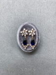 Paradise Earrings - 18k Yellow Gold, Sapphire (Clip)