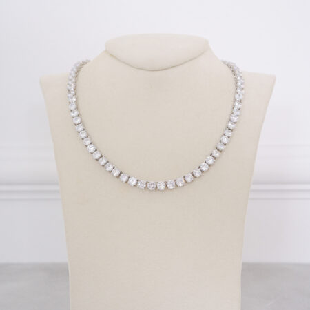 Round 0.8 ct Choker - Rhodium White Gold