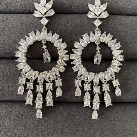 Hellow Earrings - Rhodium White Gold