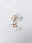 Clay Flower Pearl Branches Earpiece - Gold (Right)