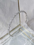 Rectangle and Pear Halo Headband - Rhodium White Gold
