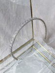 Princess Bezel Headband - Rhodium White Gold