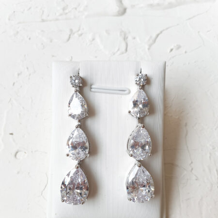 Extravagant Earrings - Rhodium White Gold