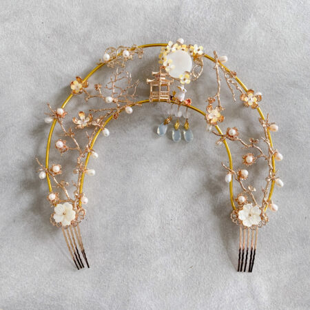 Half Moon Rabbit Headdress - Gold