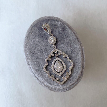Inscription Pendant - Rhodium White Gold