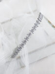 Five Petals Marquise Small Headband - Rhodium White Gold