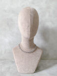 Drop Round Pear Choker - Rhodium White Gold