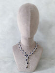 Blue Sapphire Necklace - Rhodium White Gold, Sapphire