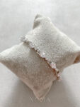 Pear Link Bracelet - Rhodium White Gold