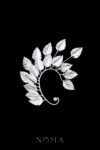Athens Leaves Earcuff - Doff Silver (Right)