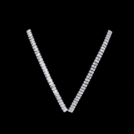 V Rectangle 3x6 Large Hairpin - Rhodium White Gold