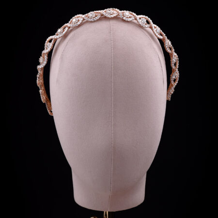 Round Paved Eyelet Headband - 18k Yellow Gold
