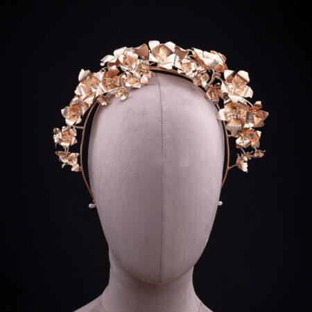 Natural Flower Bush Headband - Doff Gold