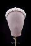 Wavy Shell Headband - White Gold, White