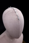 Round Halo Spaced Partition - Rhodium White Gold