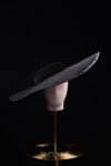 Black Velvet Wide Hat - Black