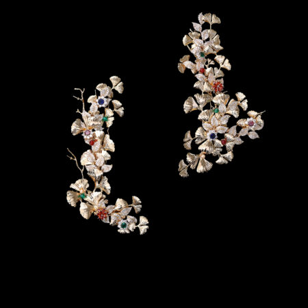 Ginkgo Treasure Fauna Side Hairvine Pair - Gold (1 pair)
