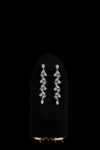 Pear Marquise Longing Chandelier Earrings - Rhodium White Gold