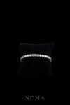 Round Tennis 0.1 ct Bracelet - Rhodium White Gold