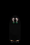 Tiffany Earrings - 18k Yellow Gold, Jade (Needle)