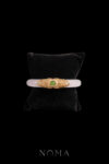 JJW-202300028-Half-Heritage-Ornamental-Jade-Bangle-Doff-Gold-Pink-Jade