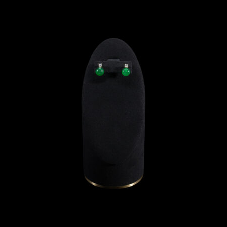 Jade Dot Earrings - 18k Yellow Gold, Jade