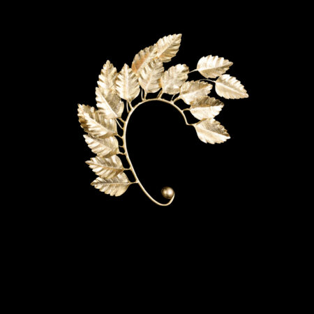 Athens Leaves Earcuff - Doff Gold (Right)