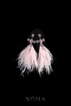 Plus Pink Feathery Earrings - Rose Gold, Pink