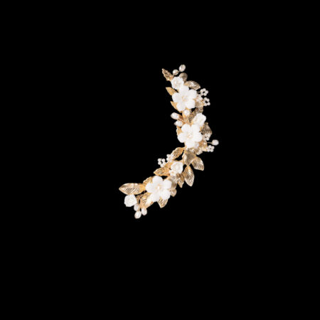 Clay Flower Dainty Side Hairvine - Doff Gold
