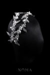 Paved Twigs Pearl Double Headband - White Gold