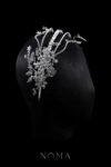 Paved Vinery Leaves Triple Headband - White Gold