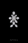 Royal Art Small Arrangement Hairvine/Brooch - White Gold