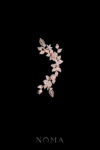 Paved Twigs Simple Floral Side Hairvine - Rose Gold (Right)