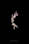 Paved Twigs Simple Floral Side Hairvine - Rose Gold (Left)