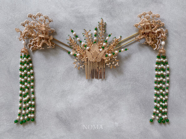 CHN-202000048-Phoenix-Pearl-Garden-Set-Gold-Green-3-pcs